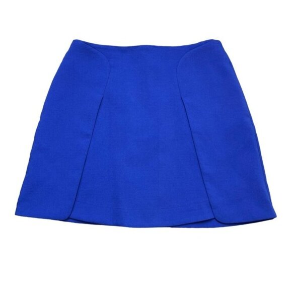BANANA REPUBLIC Cobalt Structured Winged Mini Skirt Sz 6 - Picture 5 of 8